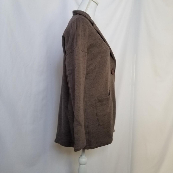 Vintage y2k {Chalet} Oversized Taupe Cardigan Sweater Shacket sz Small - Picture 5 of 8
